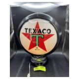 ILLUMINATED TEXACO GAS PUMP GLOBE REPLICA TABLE LA