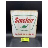 VINTAGE ENAMELED SINCLAIR GASOLINE METAL SIGN, 12