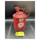 PEERLESS ONE GALLON METAL GAS CAN, 11 IN TALL 7 IN