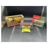 GROUP OF DIE CAST COLLECTABLES, ERTL COCA-COLA DIE