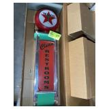 TEXACO LIGHTED RESTROOM SIGN 9 INCHES BY 36 INCHES