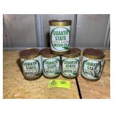 GROUP OF 5 VINTAGE QUAKER STATE SUPER BLEND MOTOR