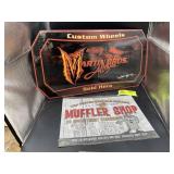 PAIR OF METAL NOVELTY SIGNS, MARTIN BROS. ALLOYS C