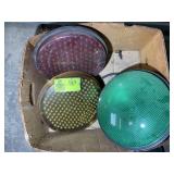 BOX WITH RED, YELLOW AND GREEN STOP LIGHT LENSES/B