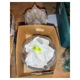 TWO GLASS PUNCH BOWL SETS