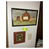 TWO FRAMED PRINTS, 8 IN X 9 IN AND 17.5 IN X 11 IN