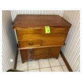 VINTAGE WOODEN WASH STAND, 1 DOOR, ONE DRAWER, FOL