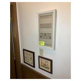 GROUP OF FRAMED NEEDLEPOINT WALL ART, 10.5 IN X 9