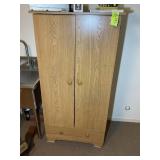 TWO DOOR ONE DRAWER CABINET, 31 IN X 21 IN X 61 IN