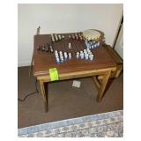 LARGE WOODEN CHINESE CHECKERS BOARD WITH WOODEN [A
