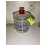 TOM'S TOASTED PEANUTS COUNTERTOP DISPLAY JAR WITH