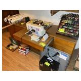 NECCHI SEWING MACHINE WITH LARGE WOOD CABINET, 75