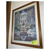 FRAMED AND MATTED PRINT, NORTH CAROLINA STATE CAPI