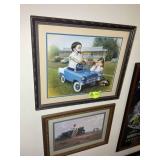 PAIR OF FRAMED AND MATTED PRINTS, 