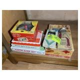 GROUP OF COOKIE CUTTERS, JR. BAKE SET, COASTERS