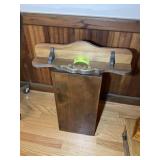 DECORATIVE WOODEN SHELF 24 IN LONG AND WOOD PLANT
