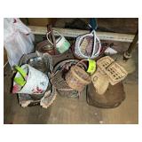 LARGE GROUP OF WICKER BASKETS