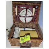 VINTAGE PICNIC HAMPER, 1960S-1970S, THERMOS, SERVI