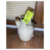 APPEARS TO BE AN ANTIQUE STONEWARE BATTER JUG, WIR