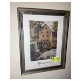 FRAMED YATES MILL POSTER, 21 IN X 17 IN