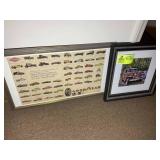 PAIR OF FRAMED AUTOMOBILE ITEMS, PICTURE TITLED 