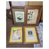 GROUP OF FRAMED PHONOGRAPH THEMED ADVERTISEMENT PI