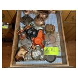 DRAWER WITH MISC COOKIE CUTTERS, JELLO MOLD, ETC