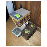 GROUP OF VINTAGE SEWING BASKETS