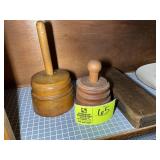 GROUP OF WOODEN BUTTER MOLDS