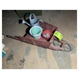 SMALL DECORATIVE WHEELBARROW, PLANTER