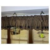 GROUP OF METAL HANGING DISPLAY RACKS WITH GLASS CA