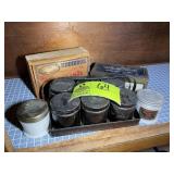 GROUP OF VINTAGE ITEMS, METAL SPICE CONTAINERS, MI