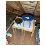 CHILDRENS PLAY TABLE 22 IN X 20 IN X 19 IN WITH TW
