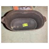 VINTAGE CAST IRON HAM BOILER, 35 IN X 13 IN X 10 I