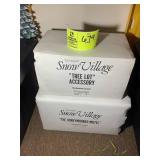 GROUP OF DEPT 56 SNOW VILLAGE FIGURINES, TREE LOT