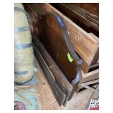 FULL SIZE WOOD HEADBOARD AND RAILS, NO FOOTBOARD