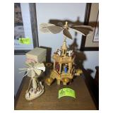 GROUP OF WOODEN CHRISTMAS PYRAMIDS, BOXES FOR ONE