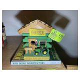 JOHN DEERE ITEMS, BIRD HOUSE, BOOK