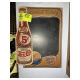 PAIR OF PEPSI-COLA SIGN, SPECIAL TODAY 12 IN X 18.