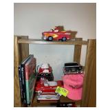 TOP TWO SHELVES, AUTO RELATED ITEMS, KEY HOOK, COF