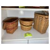 SECOND SHELF OF CABINET INCLUDING LONGABERGER BASK