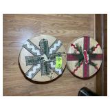 GROUP OF CHRISTMAS THEMED HOOP CHEESE BOXES