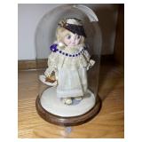 VINTAGE DOLL IN PROTECTIVE DOME CASE