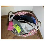 BASKET WITH MISC BALL CAPS