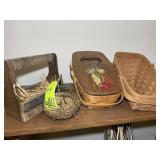 GROUP INCLUDING LONGABERGER BASKETS, SMALL EGG BAS