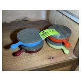 SET OF 4 GLASSBAKE, NETHERLAND, BAKING DISHES WITH