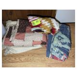 GROUP OF BLANKETS, ONE QUILT