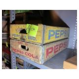 PAIR OF VINTAGE WOODEN PEPSI-COLA CRATES
