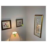 GROUP OF 2 SILK EMBROIDERY PIECES, 11.5 IN X 29 IN