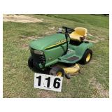 John Deere LT133 Lawn Tractor, Not Running 38" Dec